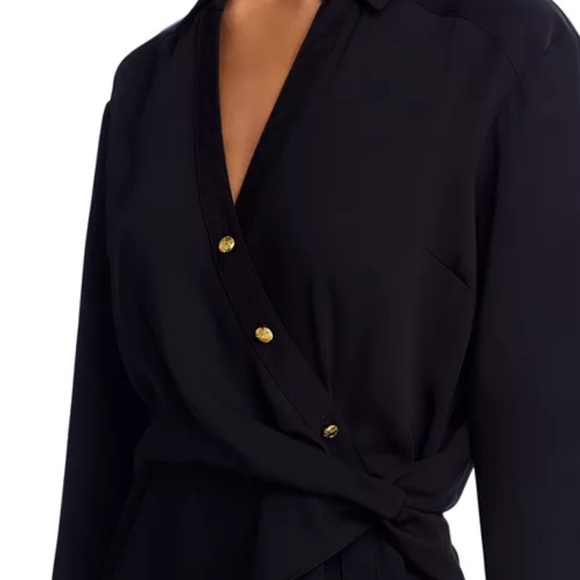 Veronica Beard midi wright dress 16 nwt black dress shirtdress $545 - Picture 10 of 13